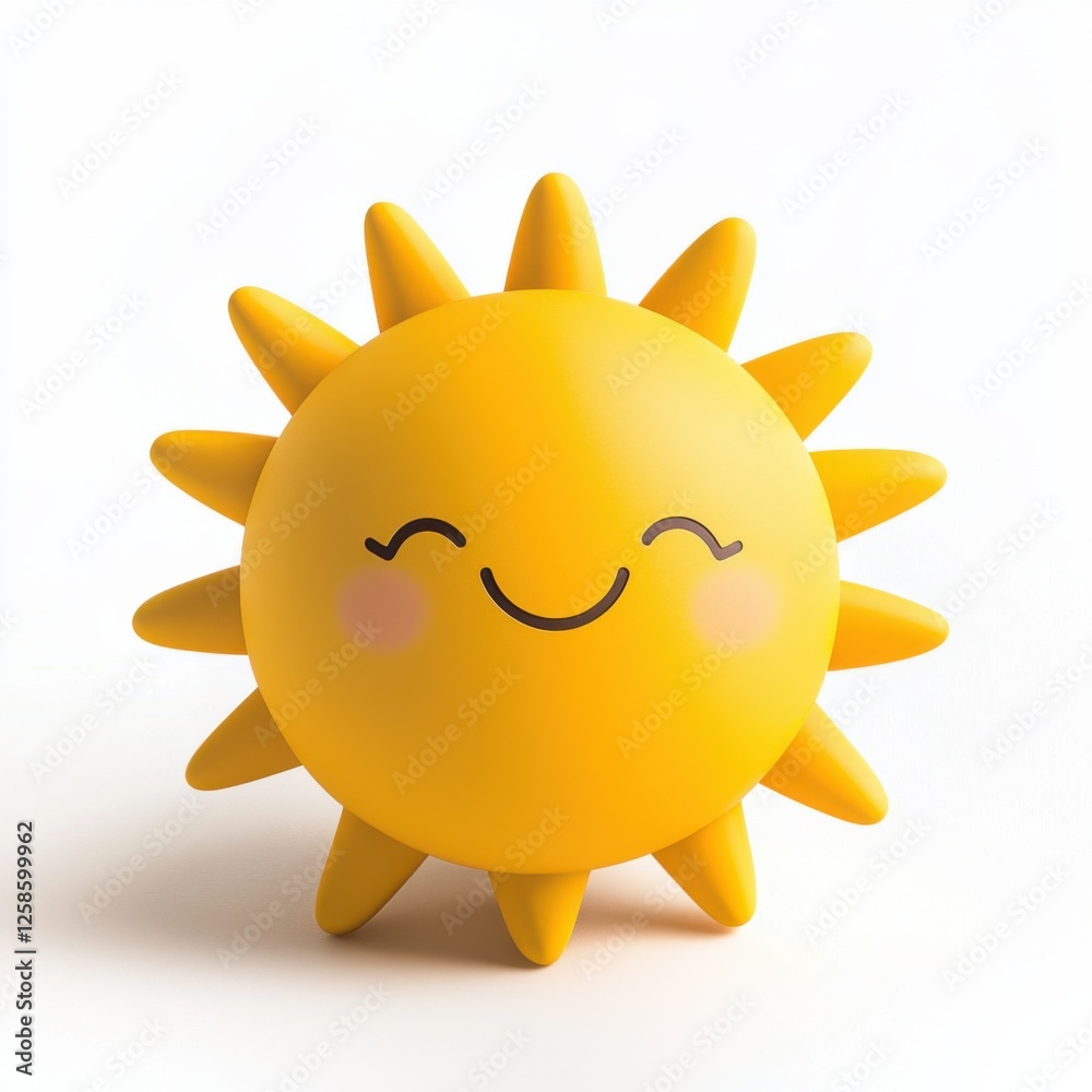 A cheerful yellow sun toy with a smiling face and spiky rays, perfect for kids' decor or playtime. A cheerful yellow sun toy with a smiling face and spiky rays, perfect for kids' decor or playtime.
