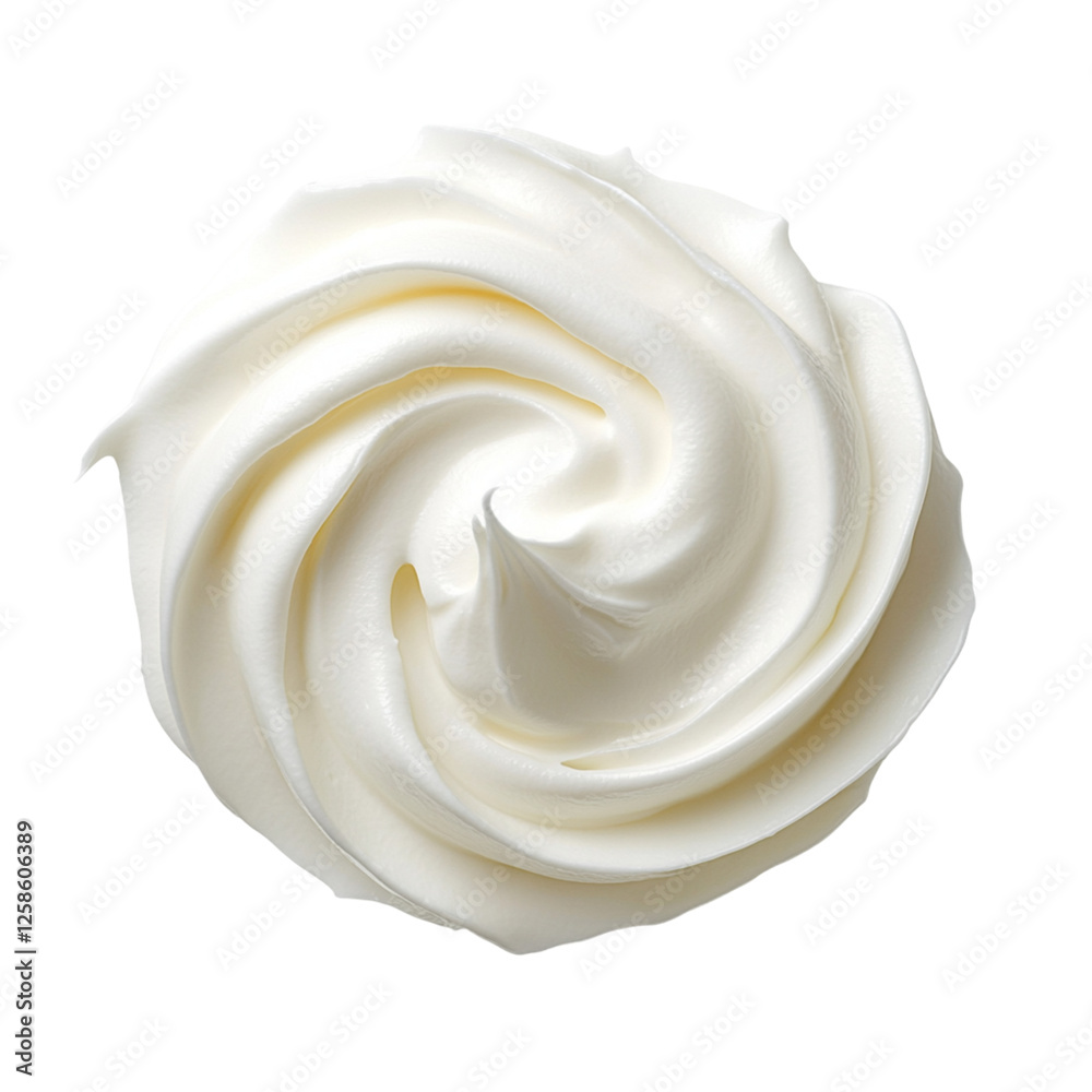 Creamy Whipped Topping Swirl Delicious Dessert Food egg rich milk white sweet dairy sugar , Transparent Background Creamy Whipped Topping Swirl Delicious Dessert Food egg rich milk white sweet dairy sugar , Transparent Background
