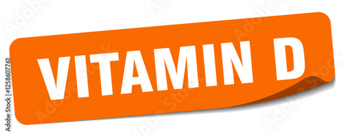 vitamin d sticker. vitamin d label