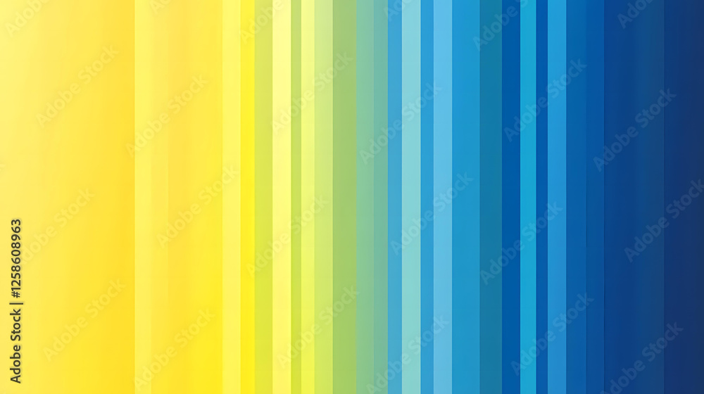 Abstract background of vertical yellow to blue gradient stripes Abstract background of vertical yellow to blue gradient stripes