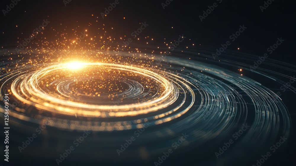 Fototapeta premium Abstract Glowing Circular Design