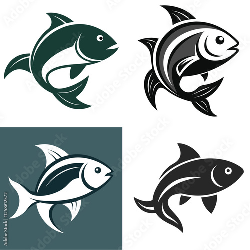 cute sea fish set, freshwater aquarium cartoon fish for print, children development, Varieties of decorative colored fish