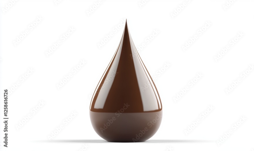 Chocolate drop, isolated, white background, dessert, food photography, culinary Chocolate drop, isolated, white background, dessert, food photography, culinary