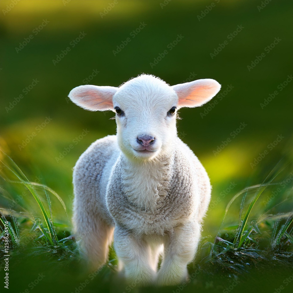 Obraz premium cute little sheep