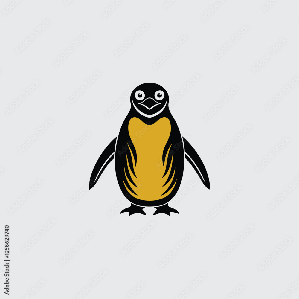 Fototapeta premium Download Penguin Vector Silhouette in high-quality EPS formats. Perfect for logos, designs, and digital artwork. Get your penguin clipart now!