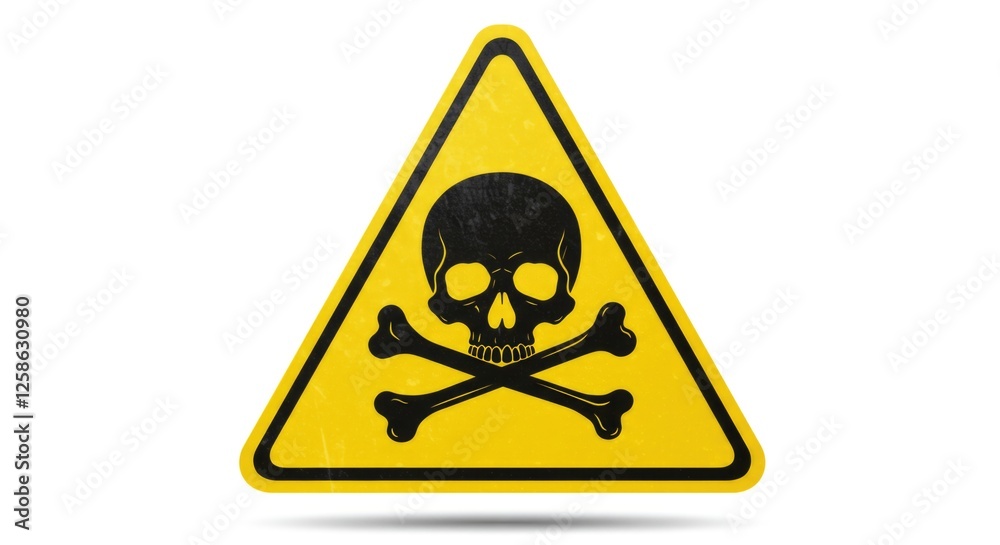 Warning Sign Skull and Crossbones Symbol for Toxicity Risks Warning Sign Skull and Crossbones Symbol for Toxicity Risks