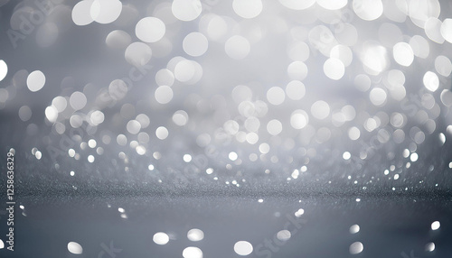 abstract gray background blurry white bokeh defocused lighting and water bubles