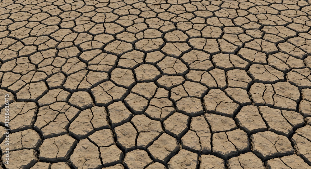 Parched earth texture from above. Represents drought, climate change, desertification, and environmental concerns. Evokes a sense of fragility and the need for conservation. Parched earth texture from above. Represents drought, climate change, desertification, and environmental concerns. Evokes a sense of fragility and the need for conservation.