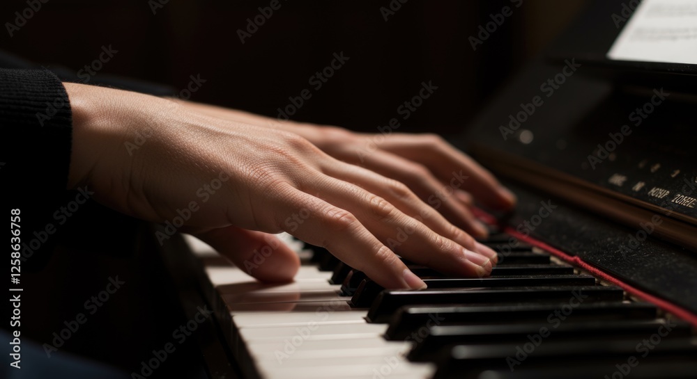 Fototapeta premium Captivating Piano Melodies The Art of Playing