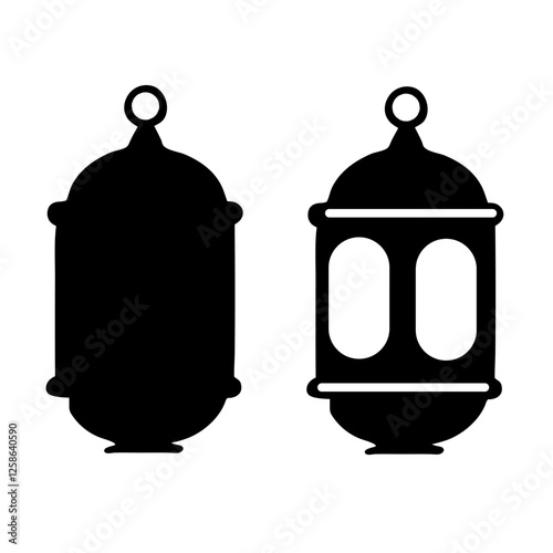 Ramadan Kareem Arabian lanterns and lamps art