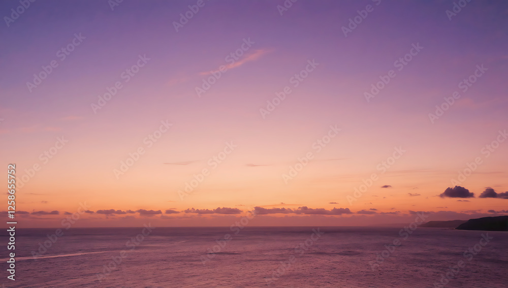 Sunset over a tranquil sea Sunset over a tranquil sea