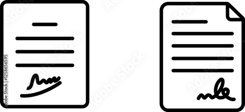 Official Legal Document Icon – Simple and Professional Symbol Representing Contracts, Legal Papers, and Formal Agreements