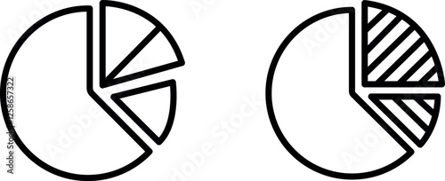 Analytical Pie Chart Icon – Simple and Clear Symbol Representing Data Visualization, Statistics, and Business Analytics