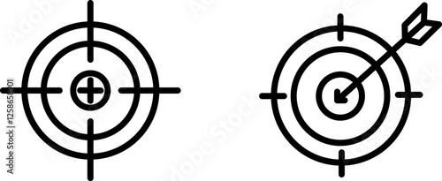 Precision Target Icon – Simple and Clear Symbol Representing Accuracy, Focus, and Goal Achievement