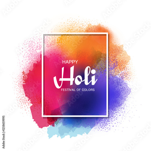 vector illustration of Colorful background for festival of colors Holi celebrated in India