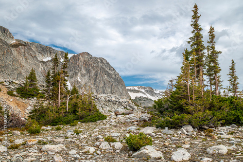 The Snowy Range of the Medicine Bow Mountains in Wyoming photo