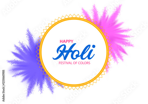 vector illustration of Colorful background for festival of colors Holi celebrated in India