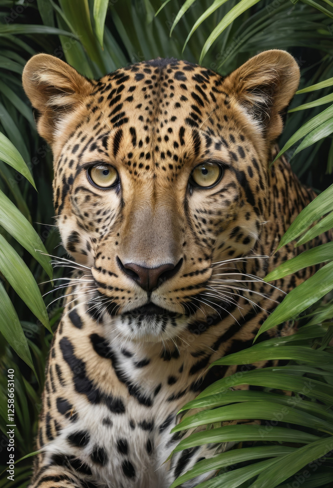 Fototapeta premium Feral Gaze: The Spirit of the Jungle
