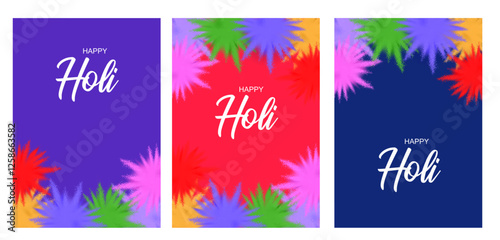 vector illustration of Colorful background for festival of colors Holi celebrated in India