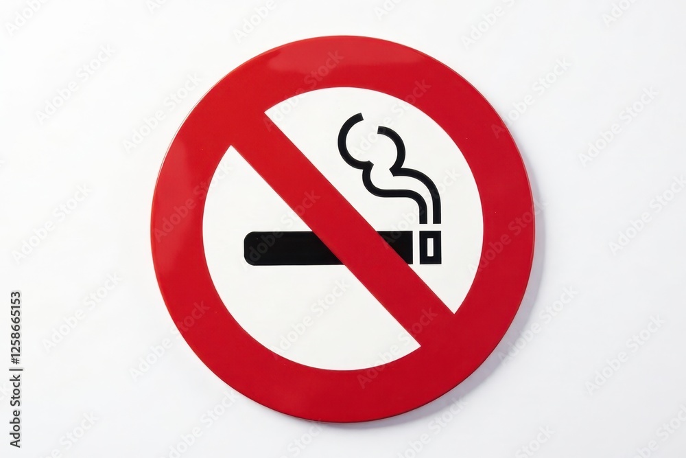 Red circle no smoking sign with stop symbol on white background, lung, danger, tobacco Red circle no smoking sign with stop symbol on white background, lung, danger, tobacco