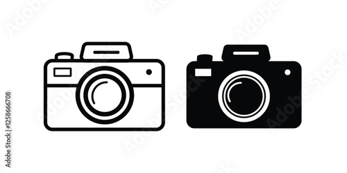 Camera icon vector illustration. photo camera sign and symbol. photography icon.