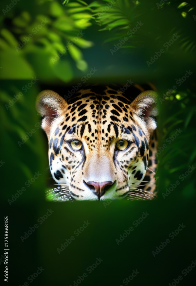 Obraz premium The Guardian of the Jungle: Eyes of Fire