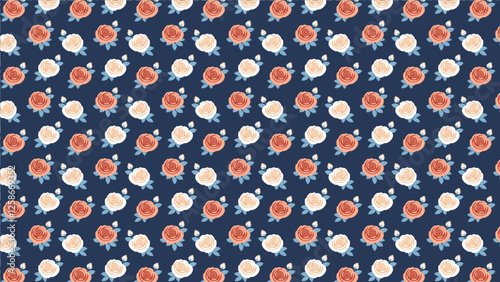美しい花のイラスト、パターン背景
