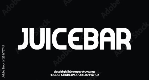 Juicebar, Abstract minimal modern alphabet fonts. Typography technology electronic digital music future creative font. vector illustration eps 10
