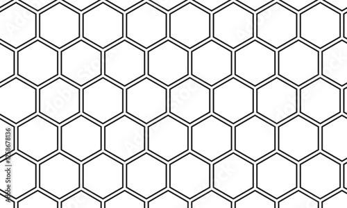 abstract outline honeycomb pattern can be used background.