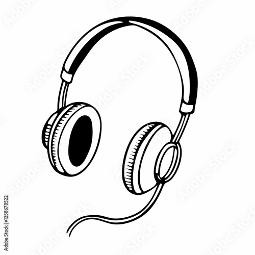 headphones on white background
