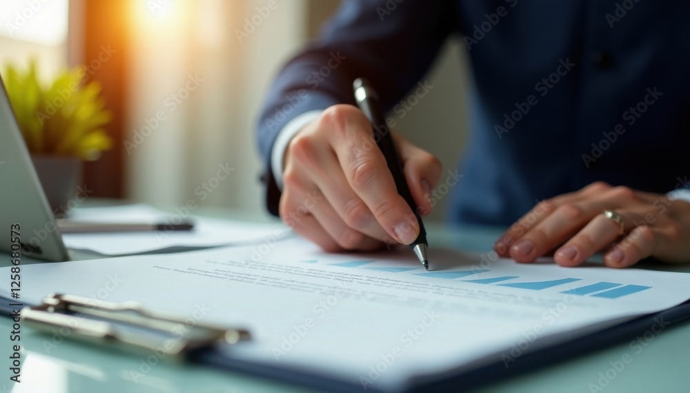 Hands shaking on contract, financial documents, transaction, paperwork, office Hands shaking on contract, financial documents, transaction, paperwork, office
