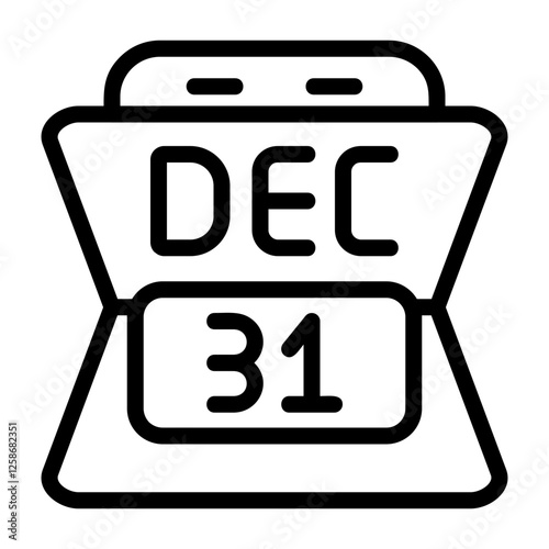 Canvas Print December 31 Icon