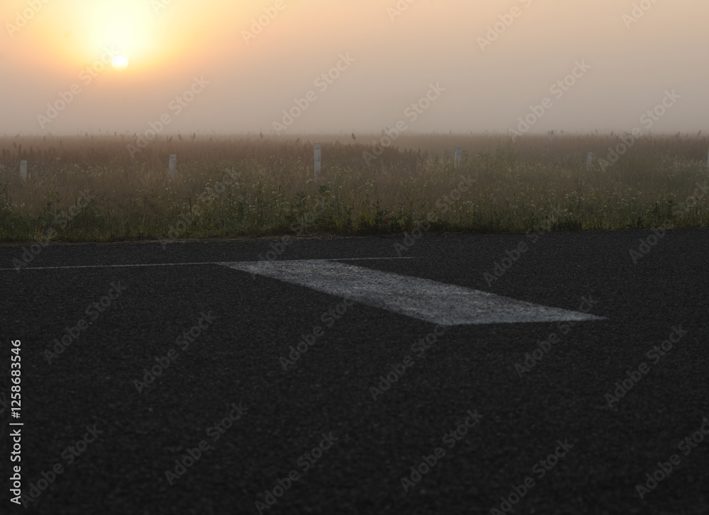 Fototapeta premium Detail of a highway road in Mexico