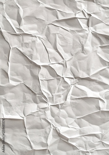 Crumpled white paper texture background, studio shot (3)