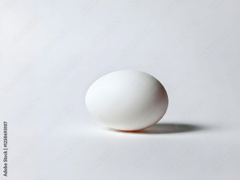 white egg on white plate
