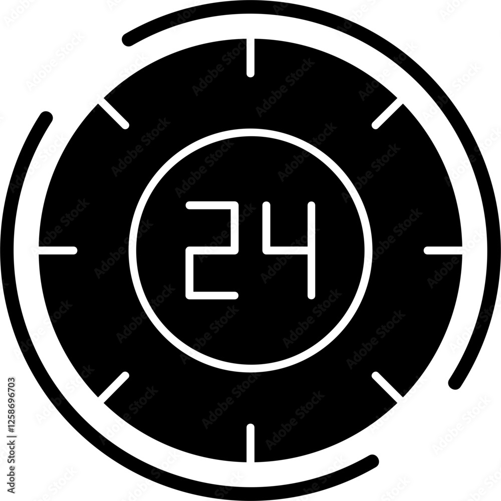 24 Hours Icon 24 Hours Icon