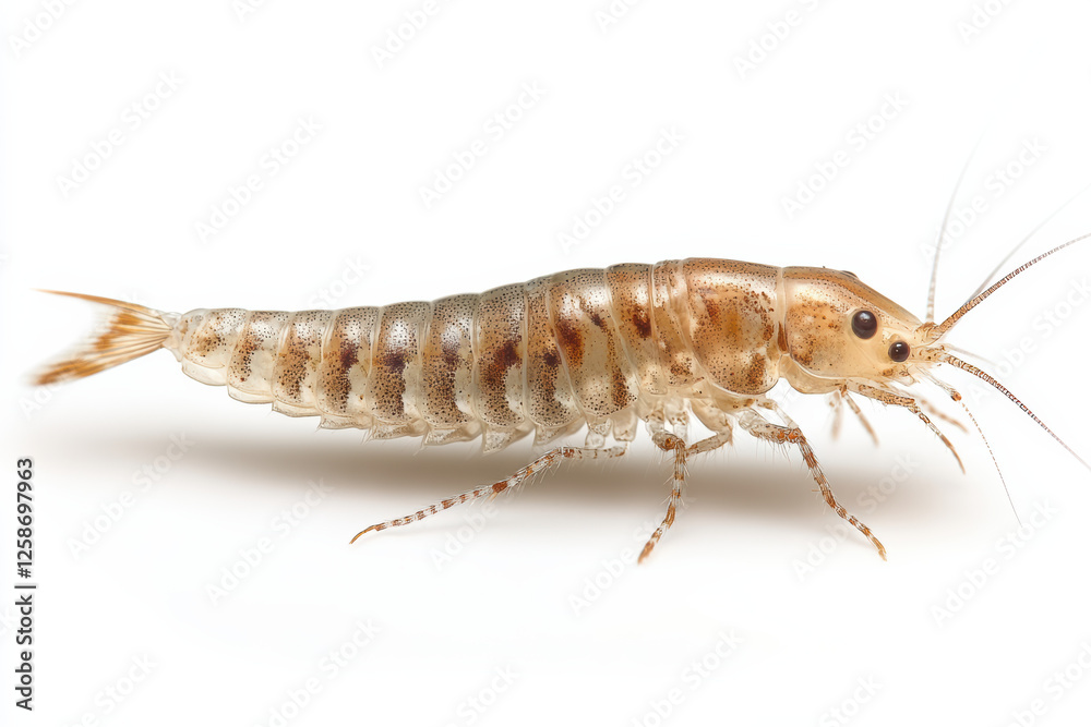 Macro View of a Silverfish Bug Macro View of a Silverfish Bug
