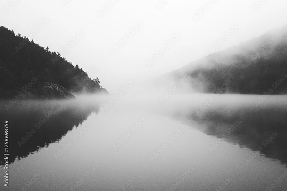 Fototapeta premium fog over the river