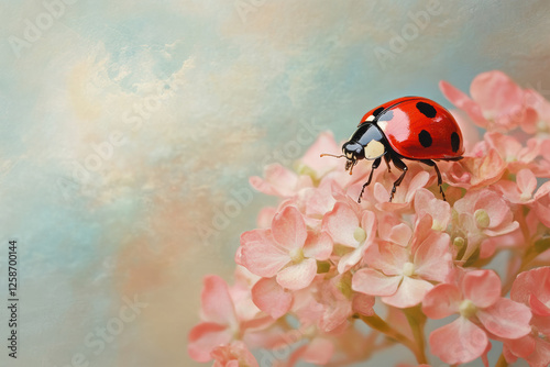 Ladybug on a Plant in the Wild