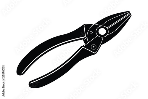 Silhouette of a pliers vector art illustration3.eps