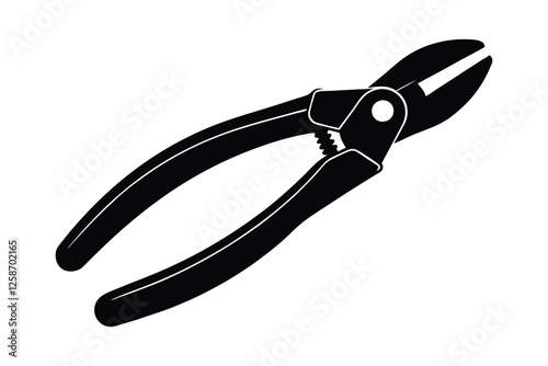 Silhouette of a pliers vector art illustration2.eps