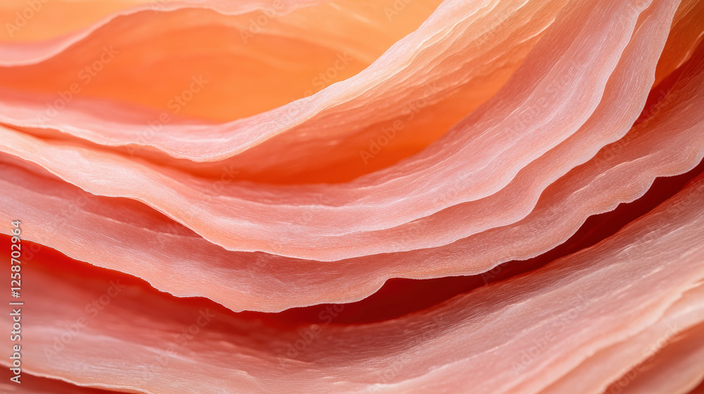 Abstract close up of delicate pink paper layers resembling petals Abstract close up of delicate pink paper layers resembling petals
