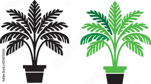 isolated parlor palm icon Vector, parlor palm icon Silhouette,parlor palm icon   set, black parlor palm symbol for logo,color parlor palm icon  Vector illustration, Vector Graphic, EPS 10 