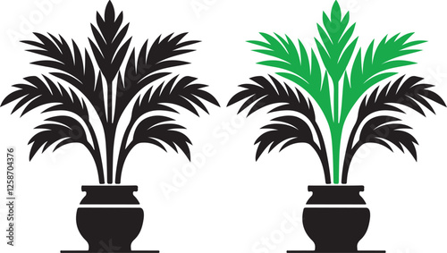 isolated parlor palm icon Vector, parlor palm icon Silhouette,parlor palm icon   set, black parlor palm symbol for logo,color parlor palm icon  Vector illustration, Vector Graphic, EPS 10 