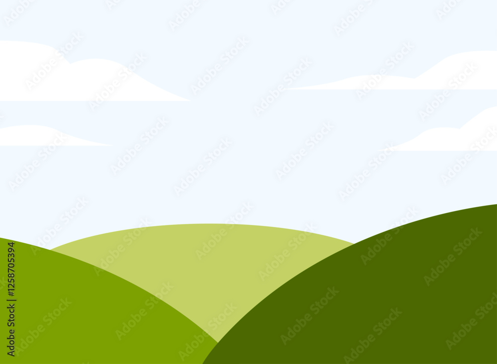 Obraz premium Illustration of an Beautiful Landscape Background Scenery