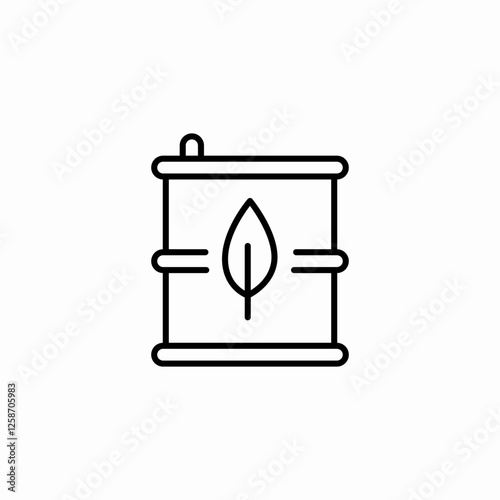 eco fuel barrel icon sign vector