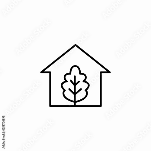 eco house adjustment icon sign vector