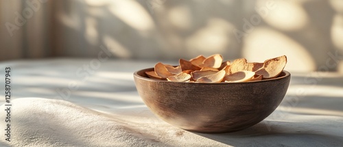 Appetizing Bowl of Crispy Seasoned Potato Chips photo