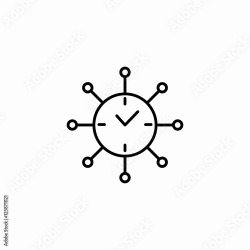 time system network icon sign vector
