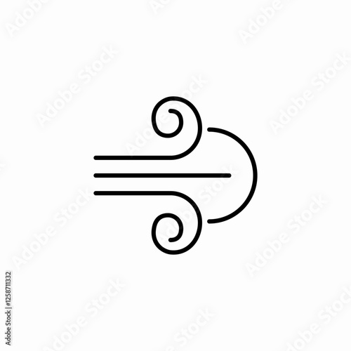 wind breeze icon sign vector